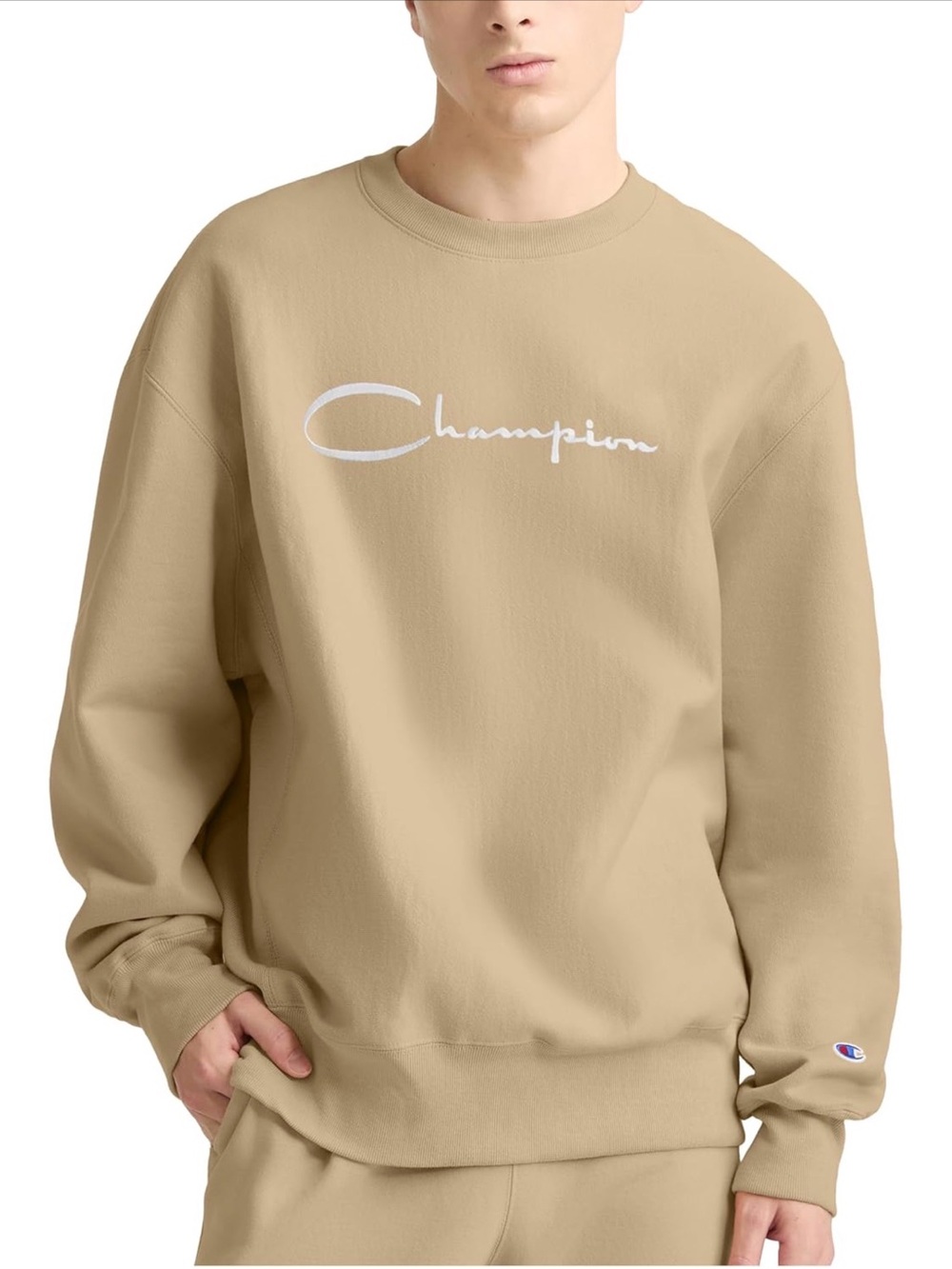 Champion Reverse Weave Stadium Crewneck Embroidered Logo Sweatshirt Medium